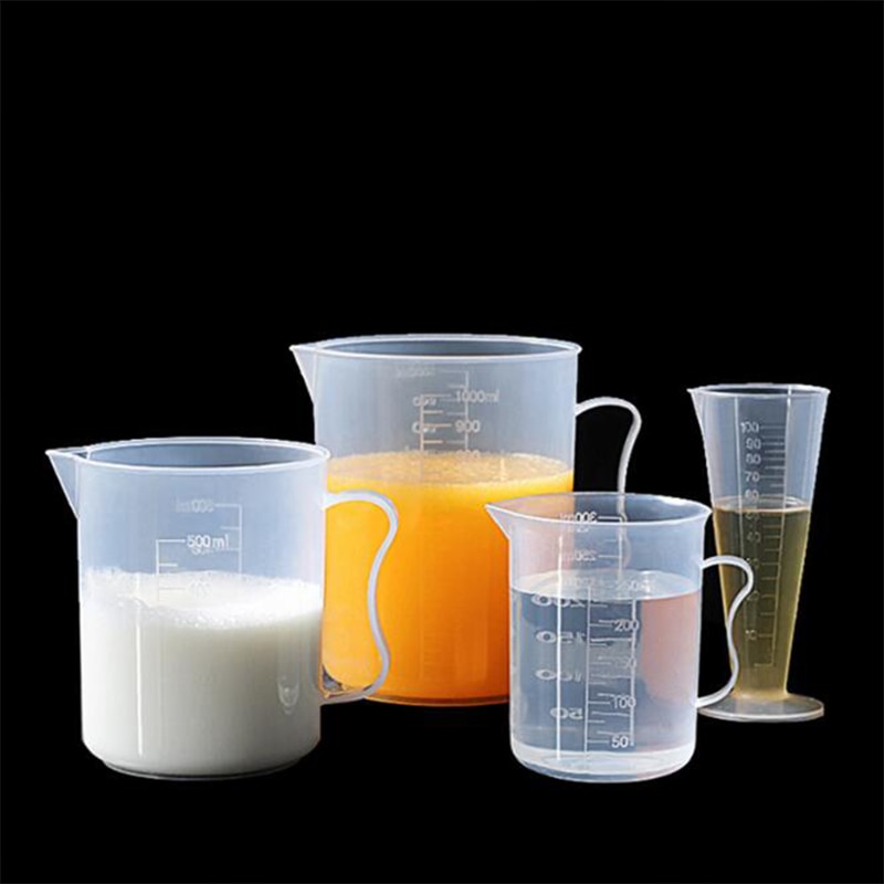 500ml/1000ml Clear Plastic Graduated Measuring Cup for Baking Beaker Liquid Measure JugCup Container