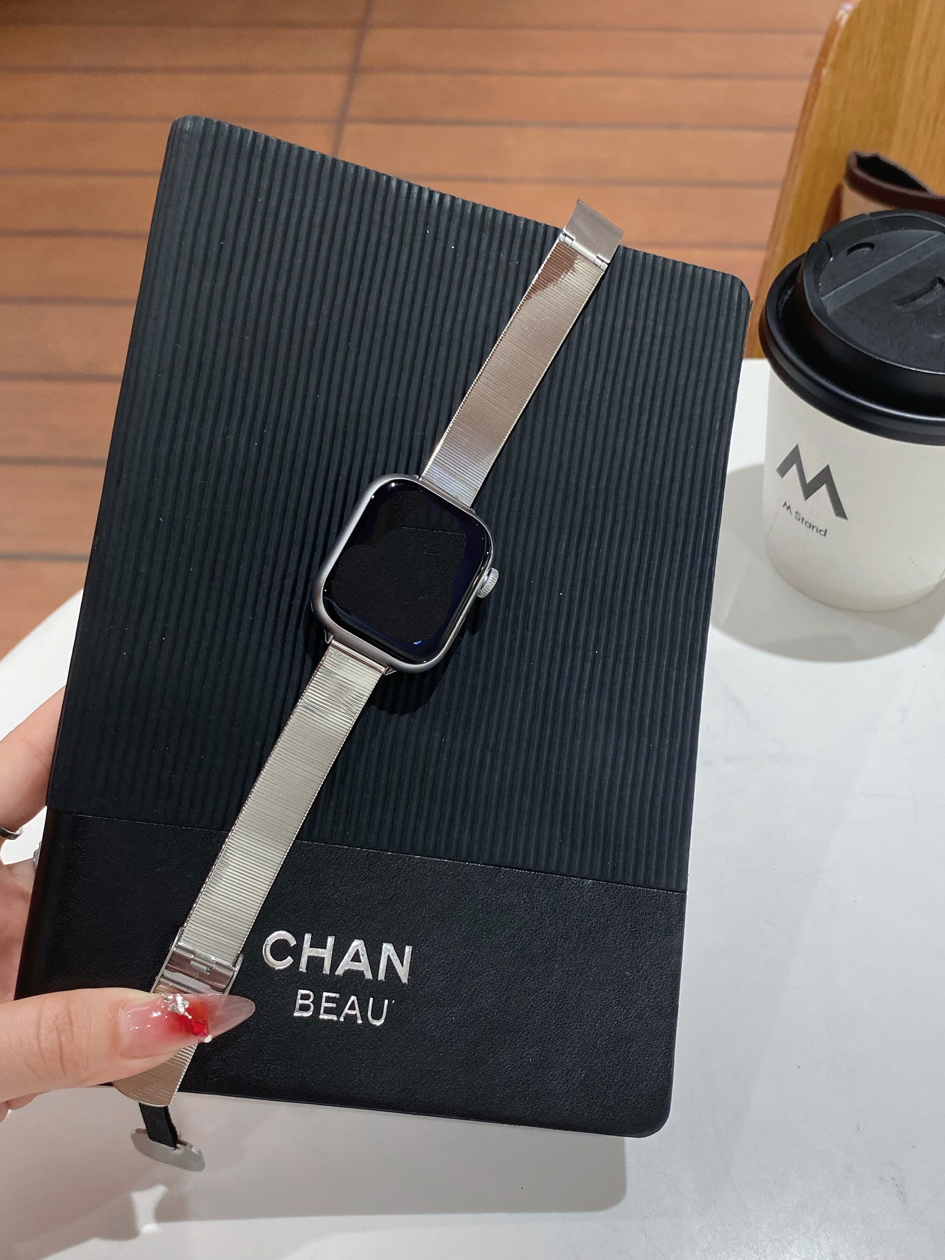 Premium Smartwatch Bands:Durable,Stylish Straps for Apple watch iwatch - Best Replacement Cat's Eye Bamboo Knot Stainless Steel