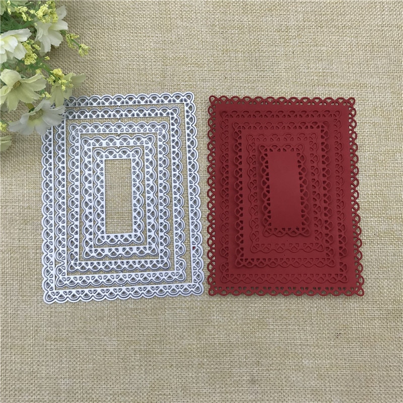 Rectangle Frame Metal Dies Scrapbooking Metal Cutting Dies Craft Stamps die Cut Embossing Card Make Stencil Frame