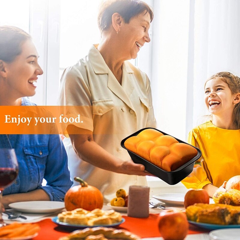 4 Piece Non-Stick Bread Pan Carbon Steel Kitchen Toast Pan Rectangular Baking Pan for Home Baking Bread Cakes or Pies