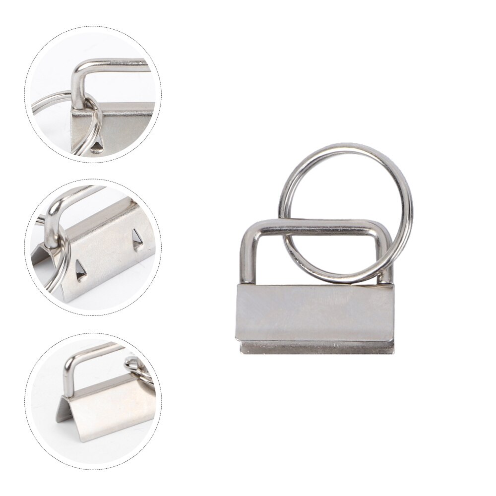 Llaveros de duraderos y prácticos pulsera de Metal a la con llavero para bolso: Silver 1
