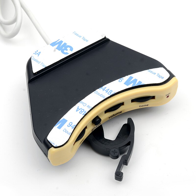 Soundhole gitarr pickup vit pickup med silver piezo med output balans