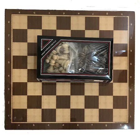 Jeu d'échecs de luxe en bois de noyer