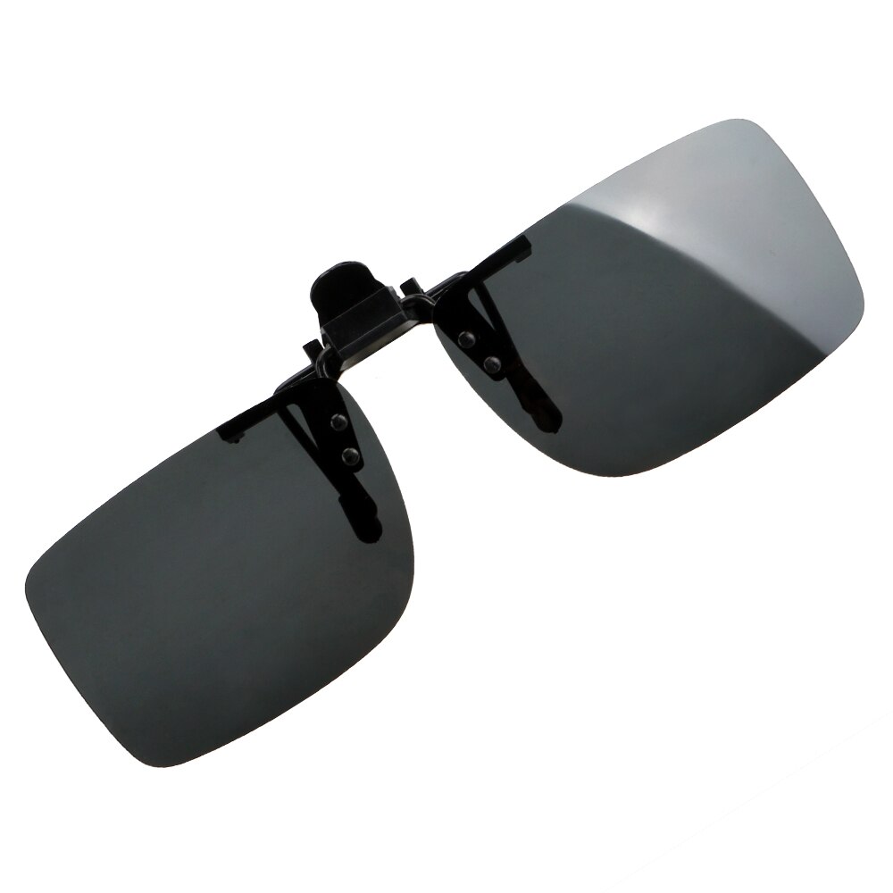 FORAUTO gafas de conductor de coche Anti-UVA UVB gafas de sol polarizadas Clip en gafas de sol visión nocturna para conducción lentes accesorios interiores: Gris