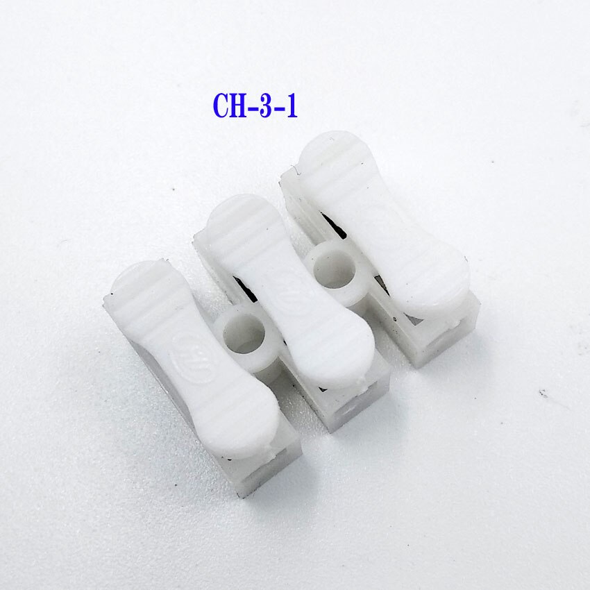 20pcs/lot LED Strip Light Quick Wire Connecting CH-3 CH-2 Spring Wire Connectors Electrical Cable Clamp Terminal Block Connector: mini CH-3-1 20pcs