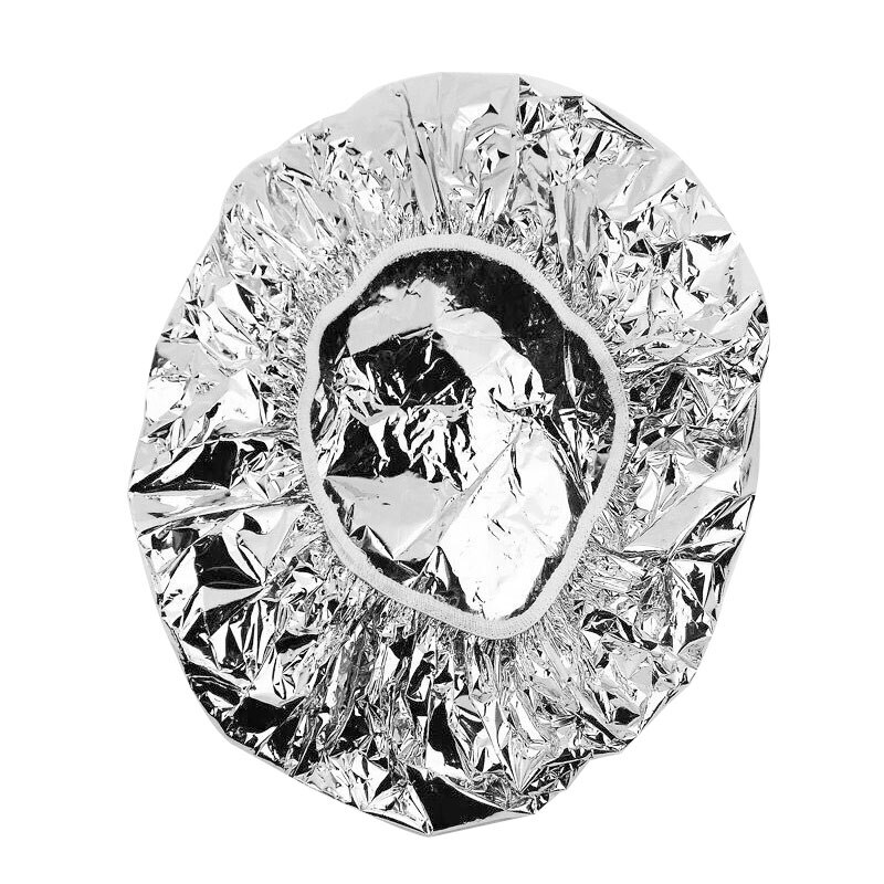 1Pc Aluminum Foil Cap Waterproof Stretchable Elastic Hair Cap Disposable Baking Oil Hair Cap Hair Salon Bathroom Haird Cap