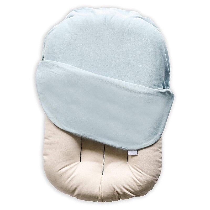 75 x 45cm bomulds babynest sengesæt bærbar tremmeseng baby liggestol vugge spædbarns vuggestue seng cuna nido bebe ninho bebe portatil: Lyseblå / Krybbe-betræk