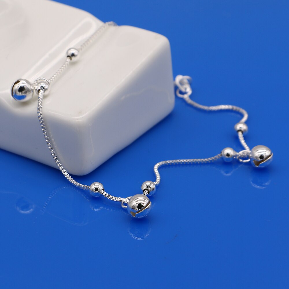neue solide echten 925 Sterling silber frauen fußkettchen, glocke bein Armbinde. silber schmuck