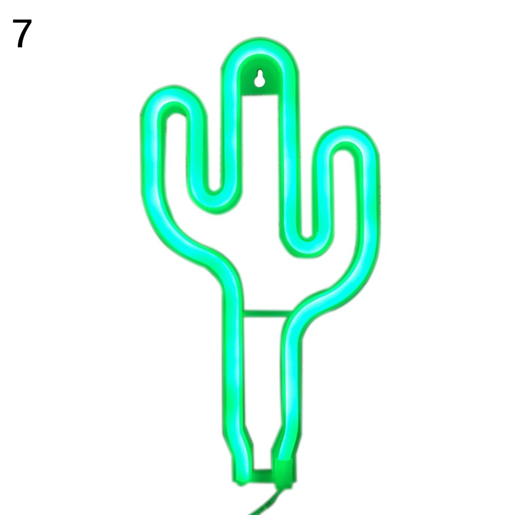 Cool hult flamingo hjerte ananas form bryllupsfest nat lys indretning neon lampe: 7