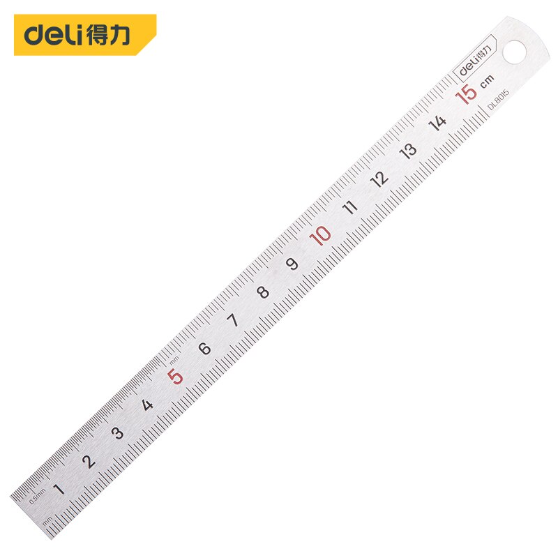 Deli Tool 1 szt. Wiele specyfikacji Linijka pomiarowa do obróbki drewna 15/20/30/50cm Wielofunkcyjne narzędzia precyzyjne ze stali nierdzewnej: Beżowy