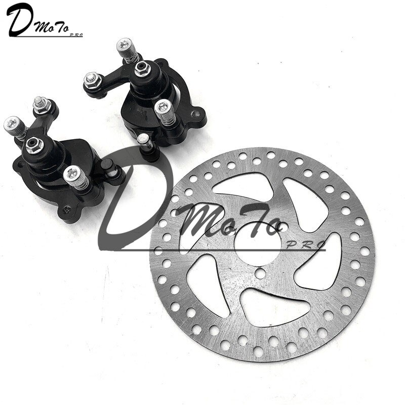 Gas Mini Dirt Bike Rear+Front Disc Brake Caliper Kit 140mm Rotors Electric Scooter ATV