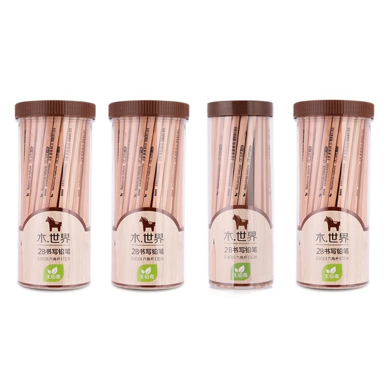 Pencil Children 2B Pencil Drawing Sketch Pen Elementary School Supplies 12 Pieces 30 Pieces 50 Pieces 72 pcs/Bucket