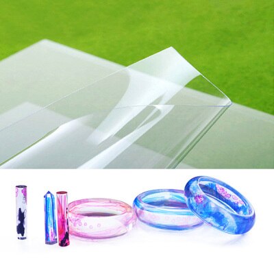 10PCS Transparent Epoxy Plastic Sheet DIY Handmade Craft Jewerly Making Tools Film Fillings Accessories: Default Title