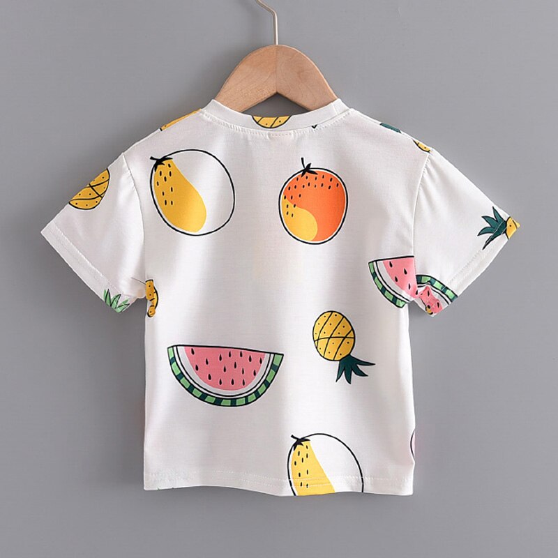 Menoea 3-7T Kinderen Met Korte Mouwen T-shirt Katoen Patroon T-shirts Jongen Kid Jongens En Meisjes Tops Shirts Kinderen Tshirt