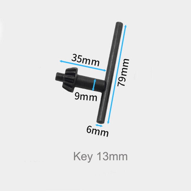 1PCS 6.5mm-16mm Manual Or Automatic Lock Drill Chuck Adapter For Impact Driver Electric Tool Accessories Square/Round/Hex Shank: Key 13mm