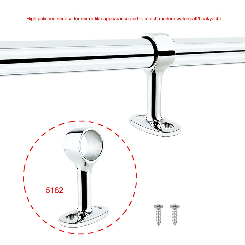 2X Angles 316 Stainless Steel Boat Hand Rail Fitting Marine Railing Support Bracket Tube Stanchion Hardware Yacht Accessories