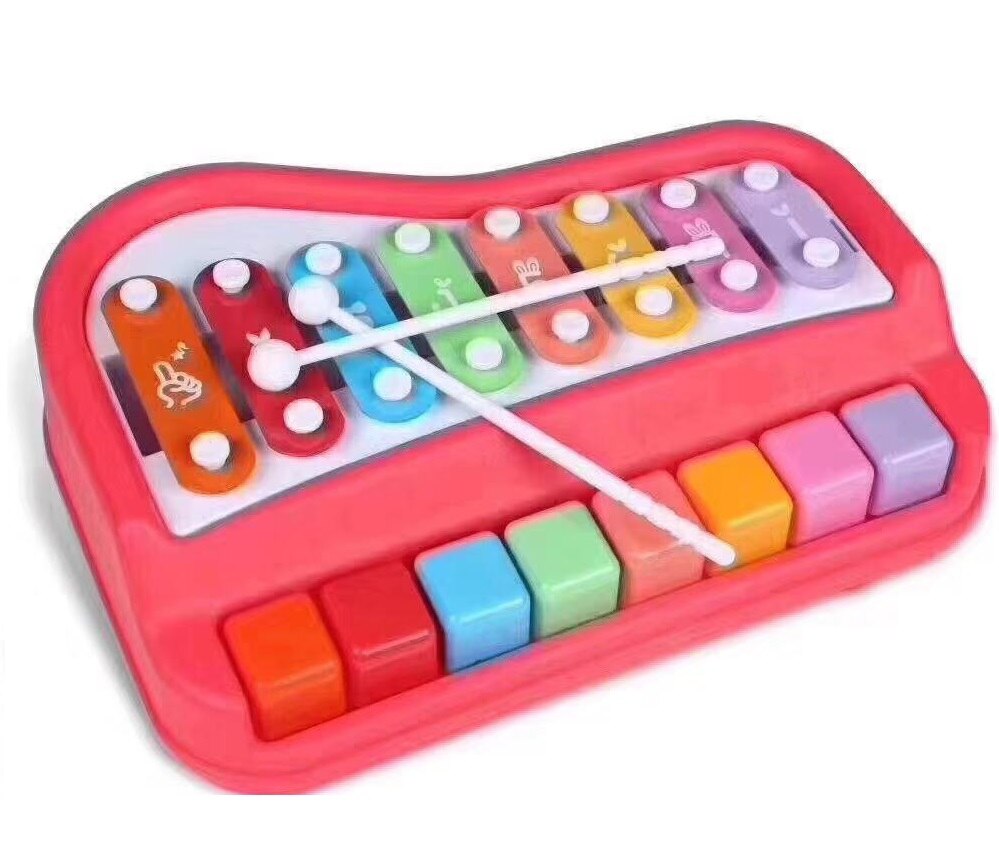 Baby Piano Toy Music Instruments For Kids Multifunctional Toddler Musical Toys For Children Xylophone Music Educational Learning: Red