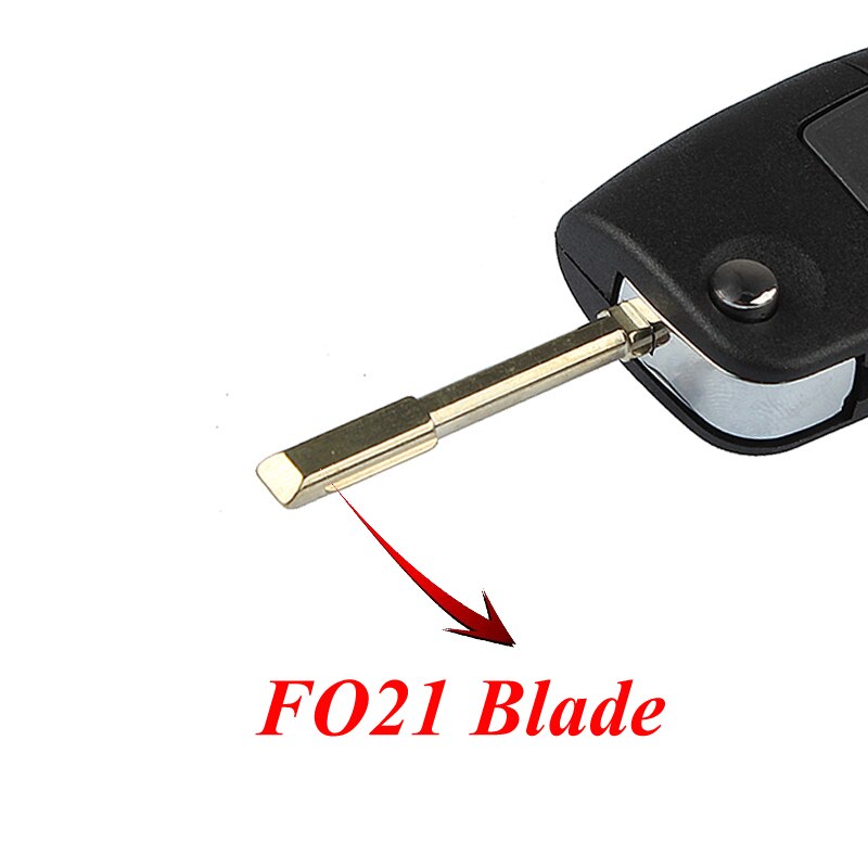 Estuche para mando a distancia para Ford s-max c-max Focus galaxy Mondeo ka 3 botones Flip plegable llave de coche en blanco: FO21 Blade