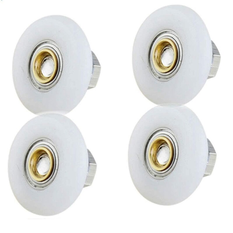 4Pcs Shower Door Rollers Replacement 7/8 inch Bathroom Pan Glass Sliding Door Pulleys Sliding Door Rollers 23mm CNIM