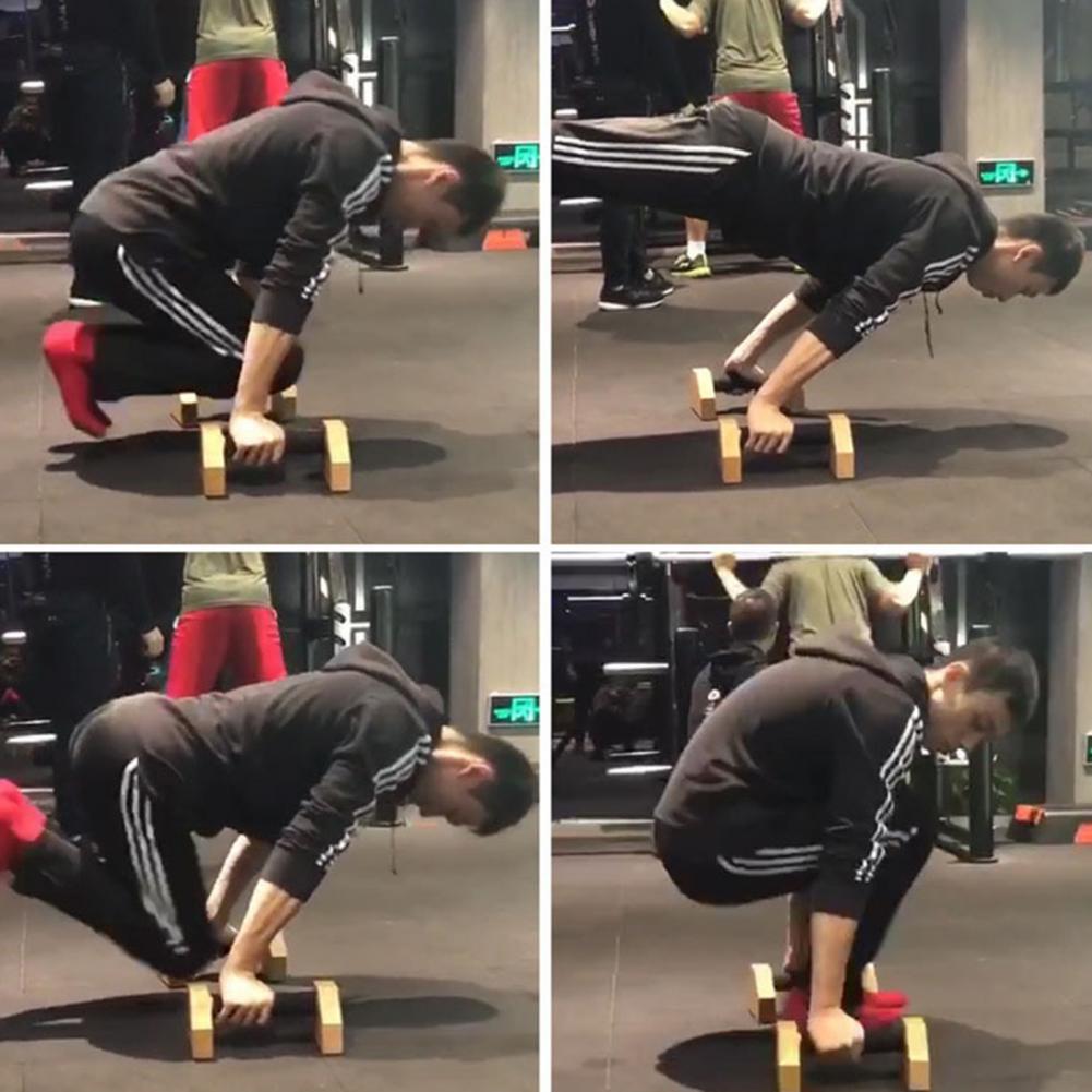 1 Paar Hout Parallettes Grote Hout Verdikte Driehoek Ondersteuning Hout Parallettes Voor Gym Push-Up Handvat Parallettes Bar