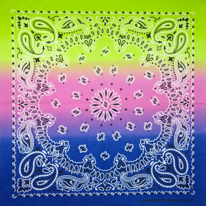 Neue Hüfte hüpfen Baumwolle Mehrfarbig binden Farbstoff Paisley Bandanas Schal Halstuch Headwear Kopftuch Armbinde Bandana Herren Frauen