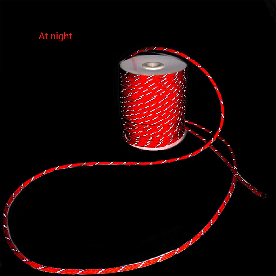 Chaîne réfléchissante rouge coupe-vent tente corde Guy ligne pour Camping tente Kits Camping corde réfléchissante Guy cordes pour tentes