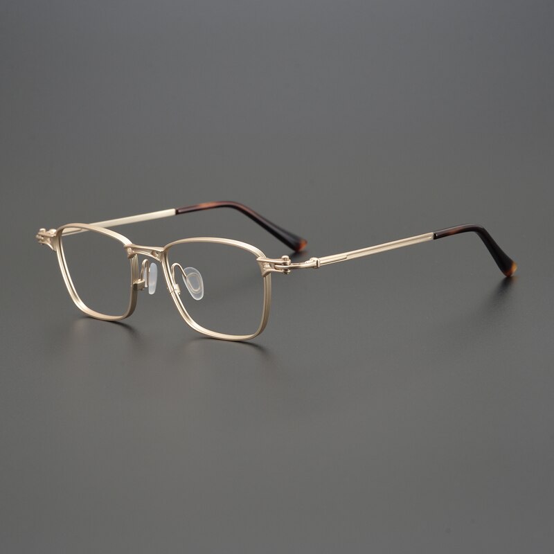 Gafas de titanio puro ultraligeras para hombre y mujer, lentes Retro para miopía, cara grande, cuadradas, antirradiación, decoloración, montura