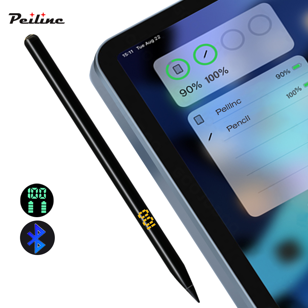 Peilinc Bluetooth Pencil Stylus Pen for iPad Pens for Apple Pencil 2 1 Battery Digital Display Reminder Tilt Palm Rejection 애플펜슬