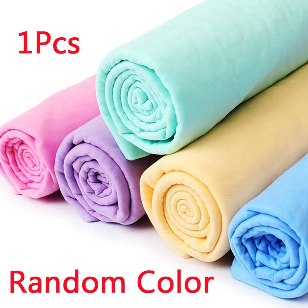 1Pcs 43*32cm PVA Chamois Car Wash Towel Car Care Cleaner Accessories Home Cleaning Lady Hair Drying Shammy Cloth Random Color