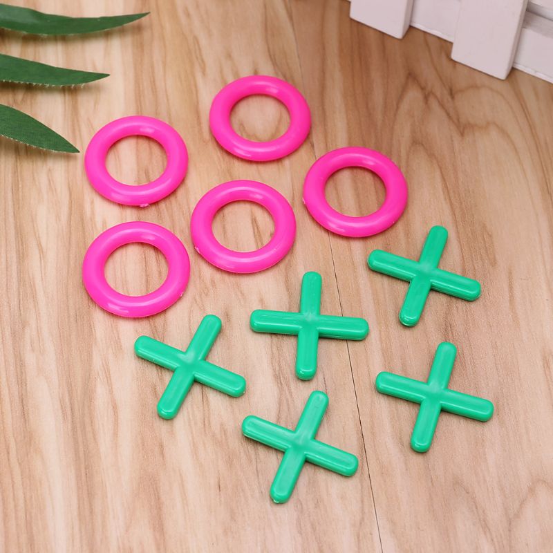 Plastic Plastic O X Tic Tac Toe Schaken Stuk Speelgoed Set Kinderen Brain Teaser Baby Vroege Educatief Intelligentie Ontwikkeling Tool