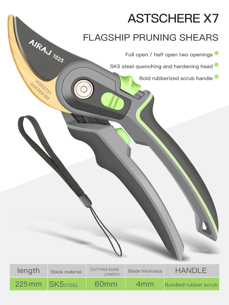 AIRAJ Pruners, Garden Pruners Tree Trimmers Bypass Pruning Shears Gardening Shears Clippers for Plants Gardening Cutter: Pruners 1025