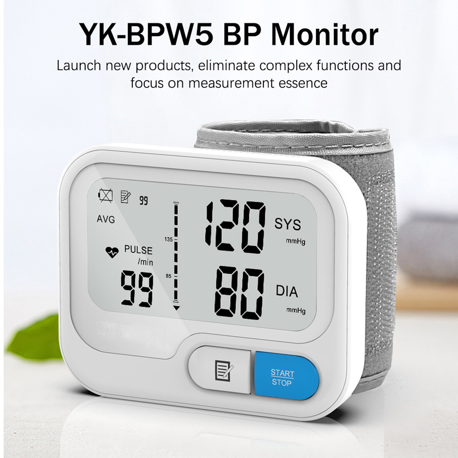 Automatische Digitale Pols Bloeddrukmeter Bloeddrukmeter Tonometer Tensiometer Hartslagmeter Meter Bp Monitor