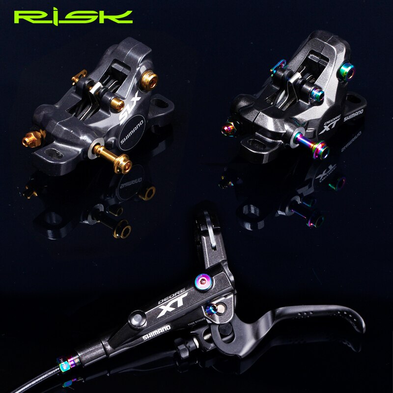 RISK-tornillos de titanio para fijación de frenos de disco de bicicleta, pinza hidráulica de aceite, manivela