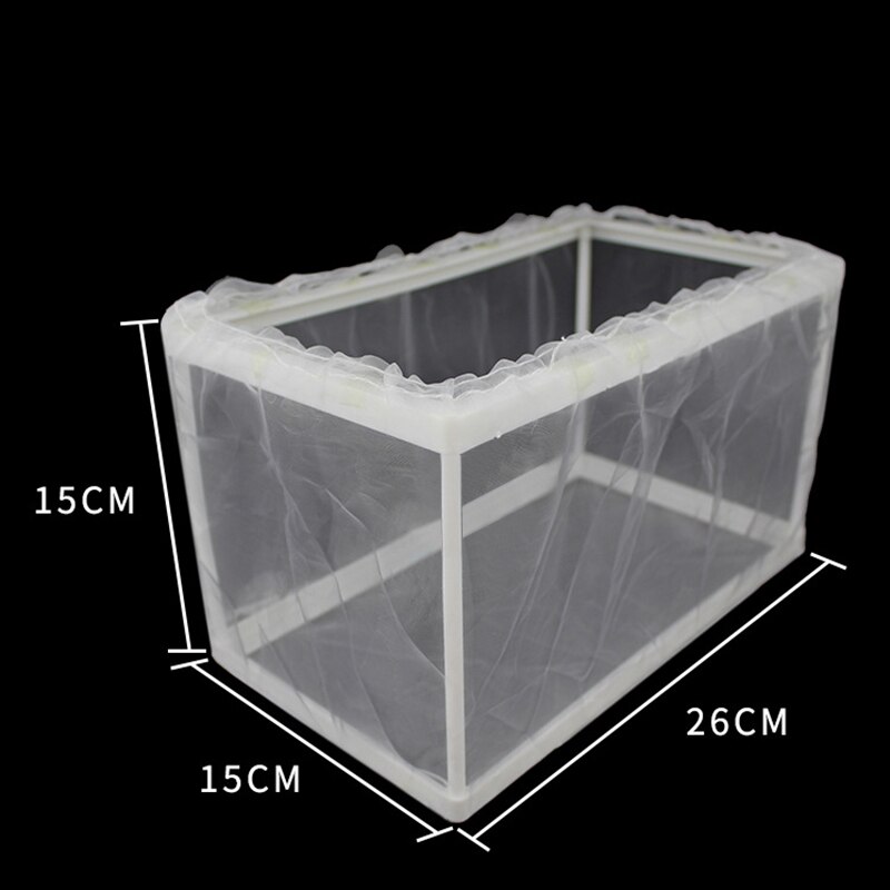 Aquarium Isolation Breeder Production Mesh Net Box Incubator Fish Tank Small Fry Breeding Box Plastic Gauze Trap Aquarium Supply: L