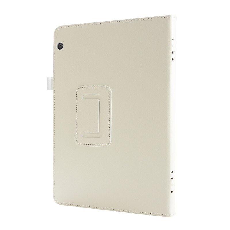 Capa de couro inteligente para huawei mediapad, capa t5 10 AGS2-L09 l03 w09 w19 10.1 "para tablet suporte + película + caneta: WHITE