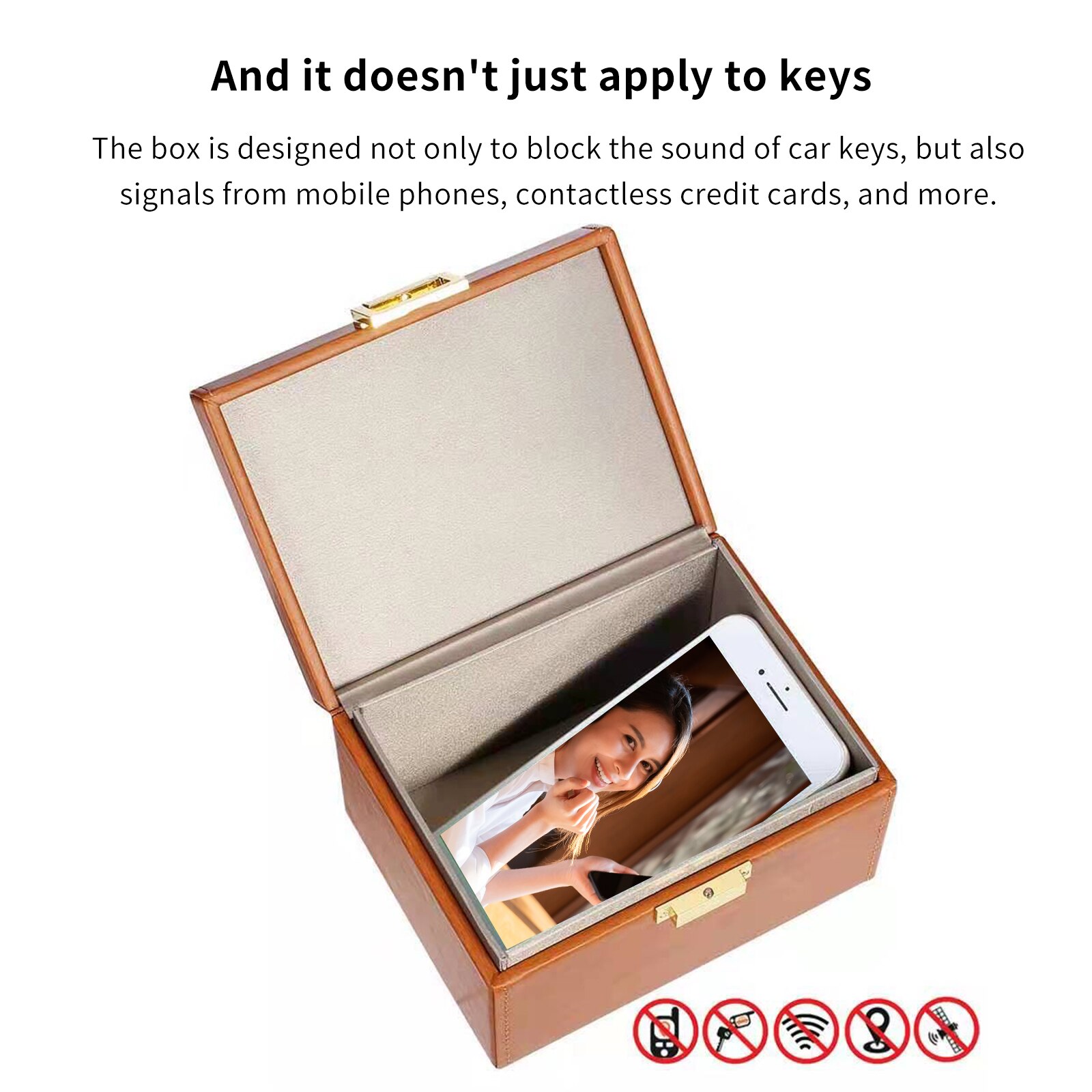 Anti Theft Faraday Box RFID Faraday Key Fob Protector Radiation-proof Mobile Phone Box Car Keyless Signal Blocker Security