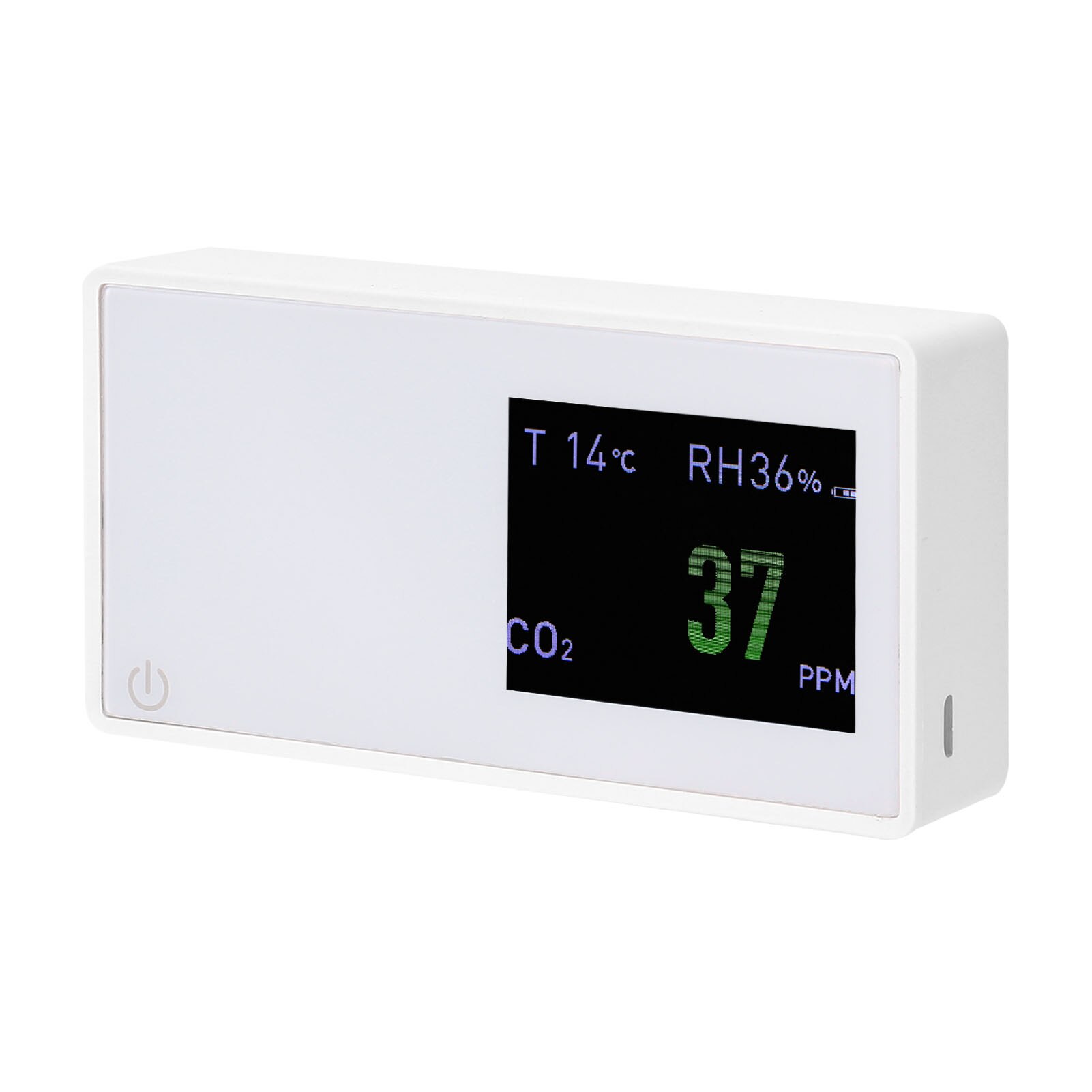 Air Monitor CO2 Meter CO2 Tester with Carbon Dioxide Value Electricity Quantity Temperature Humidity Display Function