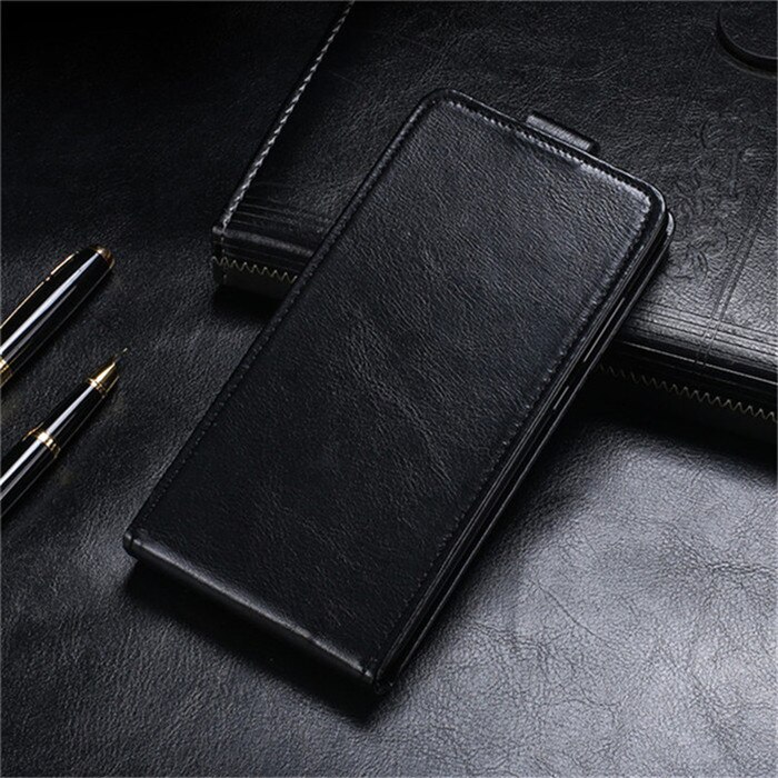 UP Down Case For Xiaomi Redmi Note 11 Case Phone Bag Holster Vertical Flip PU Leather Cover Redmi Note11 2201117TG Premium Case: Black