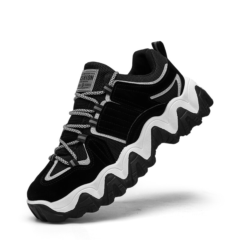 Plattform Sommer Trainer Freizeit Schuhe Männer lässig Leinwand Schuhe Druck Turnschuhe männer Wohnungen Unterhose Schuhe schwer-Tragen: Schwarz / 7.5