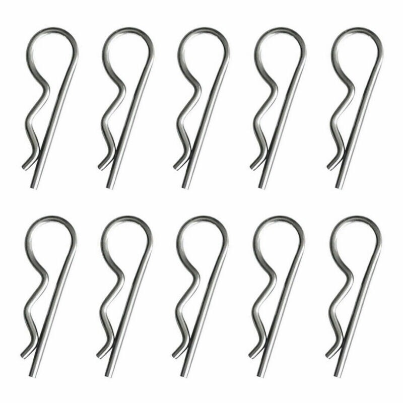 10 pièces épingle à cheveux galvanisée lumineuse goupille fendue axe R pince fixe goupille à ressort pince fixe tige incurvée coquille de camion