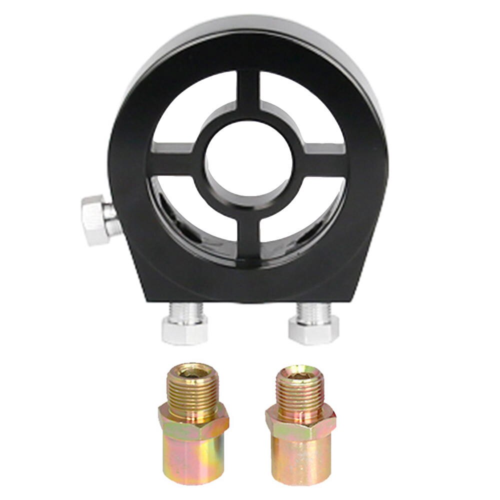 M20 X 1.5 Oil Filter Temp Pressure Cooler Gauge Sandwich Plate Adapter Sensor Rd: Black
