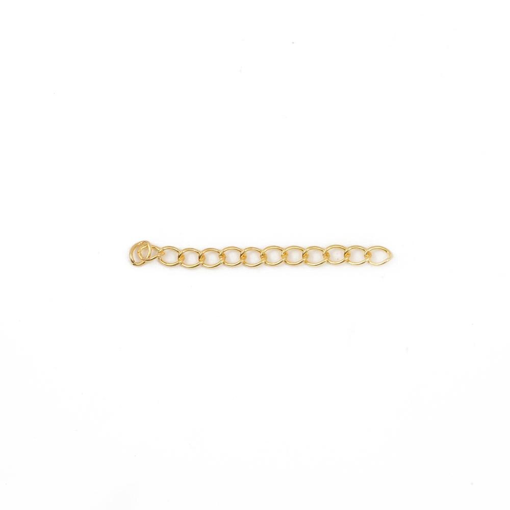 50 stk/parti 5cm 7cm kjedeforlenger armbånd forlenger forlengelse haler koblinger for smykker å gjøre selv-funn: Gull / 4 x 50mm