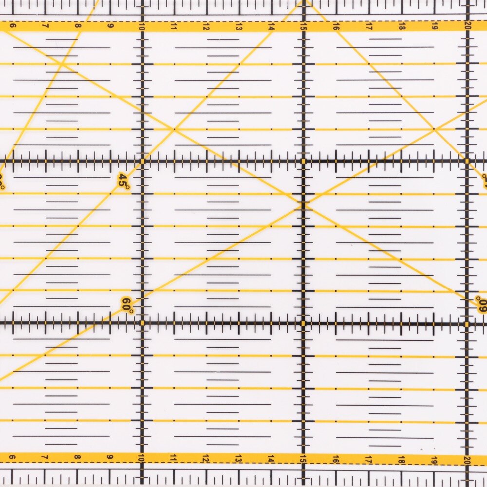 30cm*15cm Patchwork ruler Quilting ruler with Double 30/45/60 Degree Angle Lines KPR3015