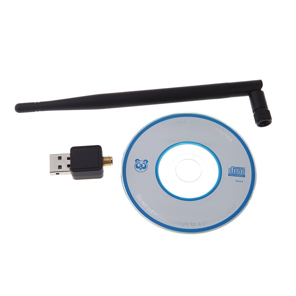 Mini Portable 150M USB WiFi Wireless LAN Network Card Adapter 802.11 n/g/b 5dBi Antenna for High-efficient Wireless Connections