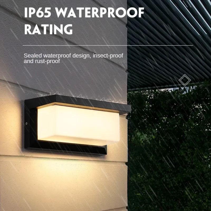 Led udendørs lys vandtæt  ip65 bevægelsessensor lys led udendørs væglampe udendørs belysning  ac85-265v udendørs væglamper