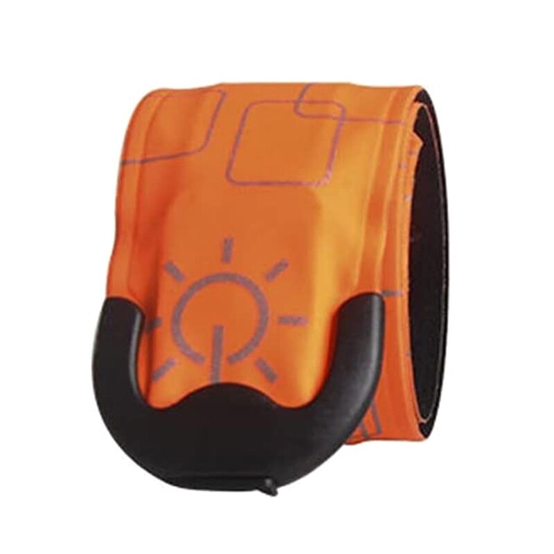Led Lichtgevende Night Running Armband Verlichting Klap Armband Usb Oplaadbare Glow In The Dark Veiligheid Sport Polsband Voor Mannen N1HF: Orange