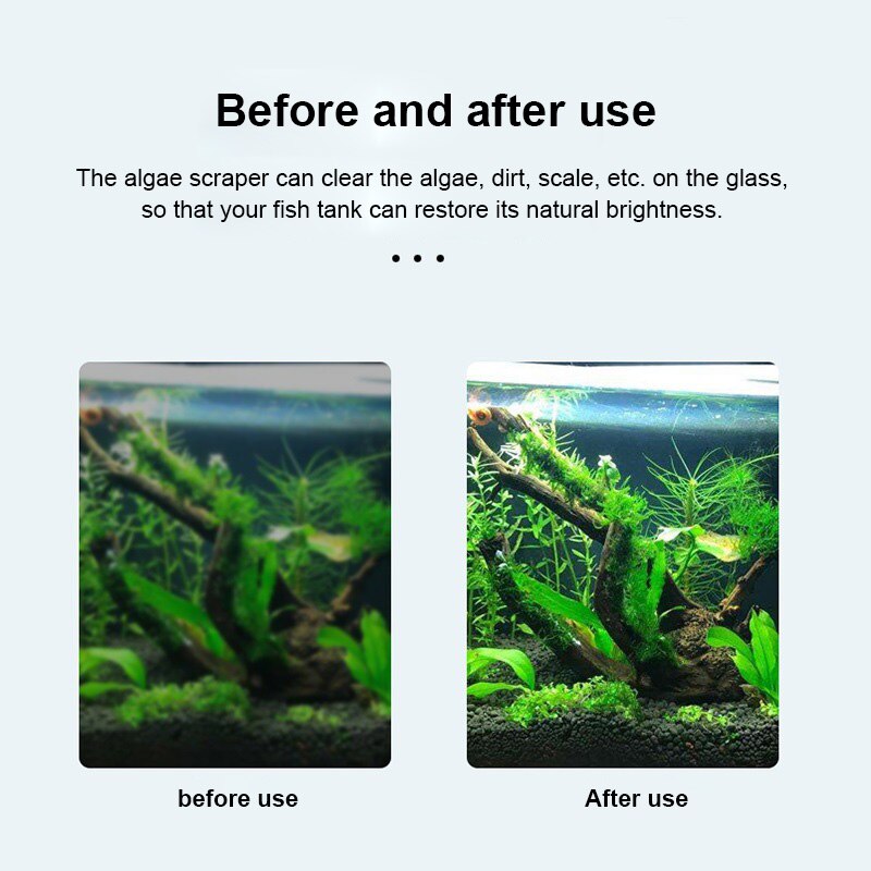 Aquarium Glas Aquarium Algen Schraper Cleaner Brush Aquarium Tank Fish Aquarium Gereedschap Platte Zand Borstel Multi-Tool Cleaner