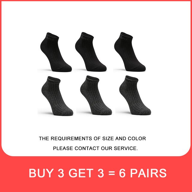 ONEMIX Men Women Sports Socks Running Quick Dry Socks Pure Cotton Socks Hiking Climbing Fitness Socks Sports Socks: Buy 3 Get 3 / Suitable 44-47