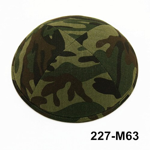 Camouflage 19cm kippot Appaerl Accessories Hats Caps Skullies beanie Kippah Jewish Yarmullka: 227M63