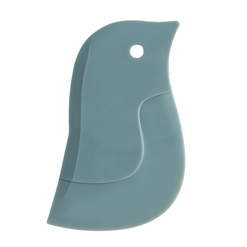 1pcs Cute Penguin Style Soft Scraper Kitchen Multi-functional Scraper Oil Scraper Tools 3 Colors: Green